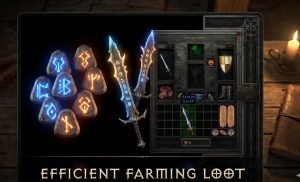 items or gears that can be acquired through farming loot in D2R
